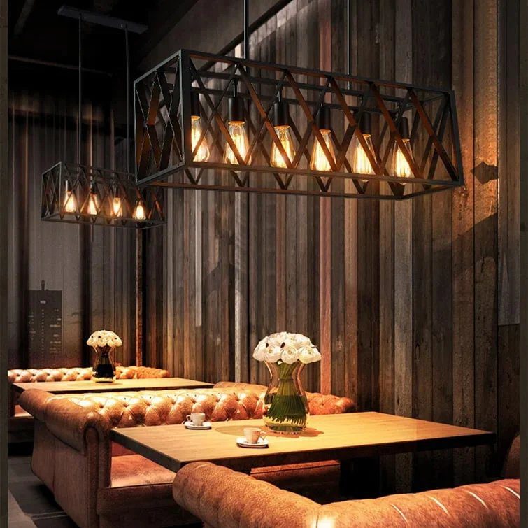 Black Rectangular Pendant Light - Image 4