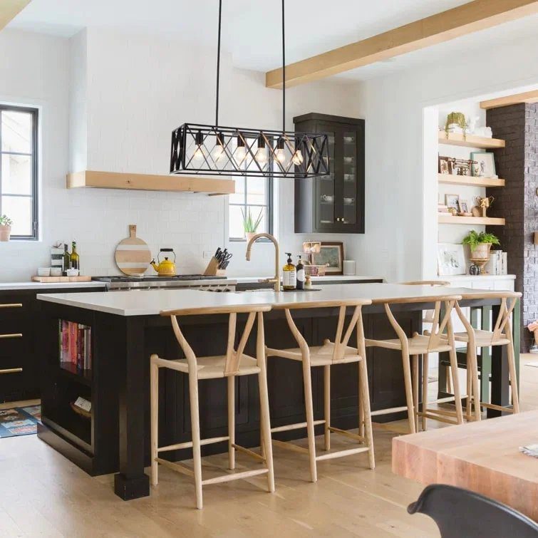 Black Rectangular Pendant Light