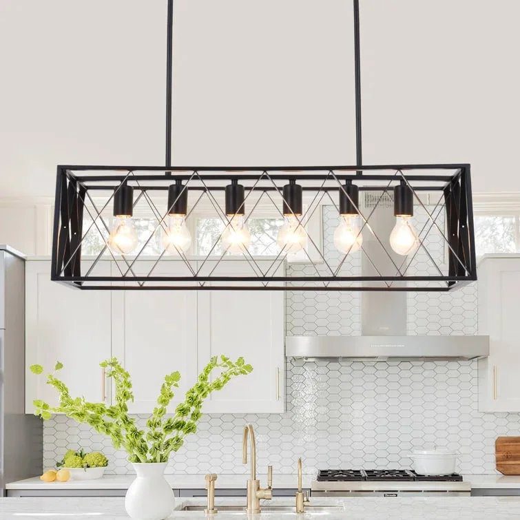 Black Rectangular Pendant Light - Image 3